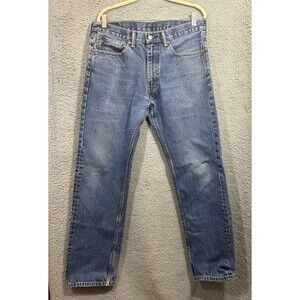 Levis 505 Regular Fit Jeans, Size 34 x 32 - Blue